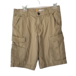 Carhartt Rugged Flex Relaxed Fit Canvas Cargo Work Short Dark Khaki Size 32
